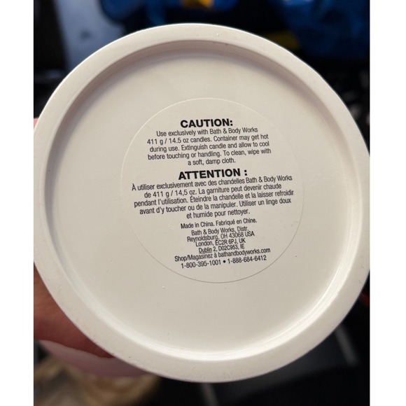 Bath & Body Works Christmas Ornament Pedestal 3 Wick Candle Holder Red Grn Gold - Picture 3 of 3